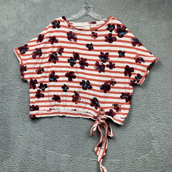 Floral Striped Women's Blouse - Picture 6 of 15